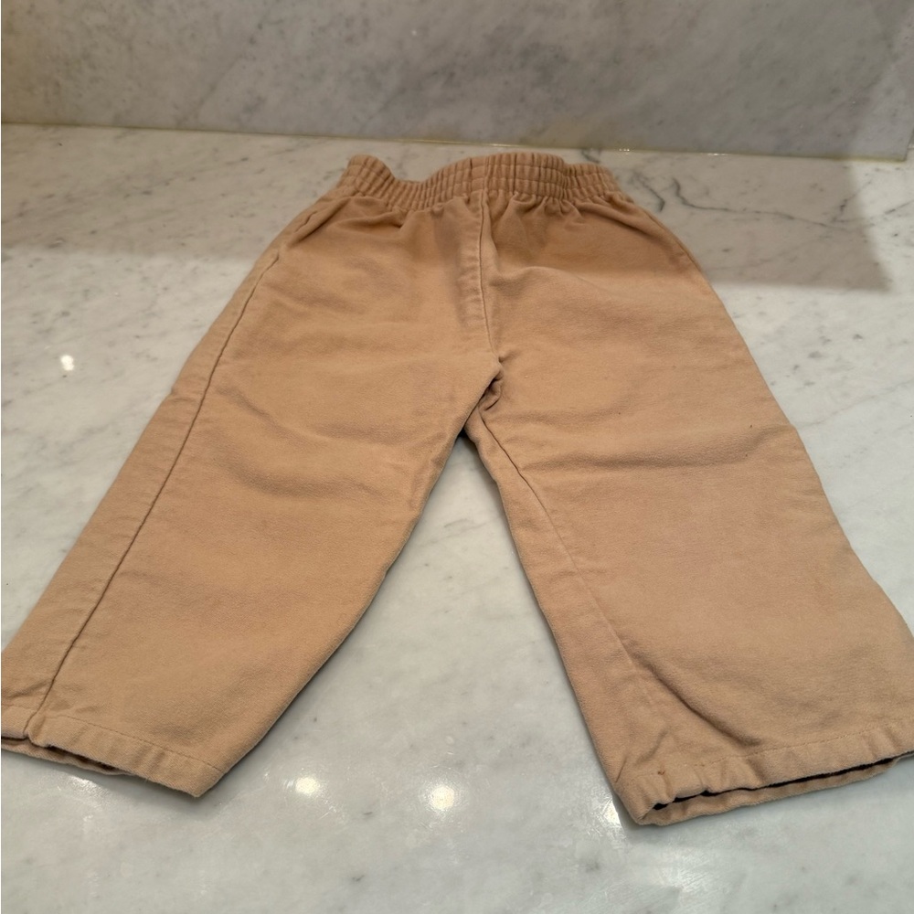 United Colors Of Benetton Size 74 (12 Months) – Tan Brushed Flannel Cotton Pants